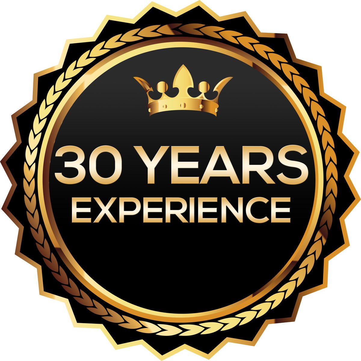 Thirty years experience gold badge